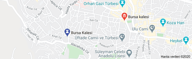 bursa kalesi haritası