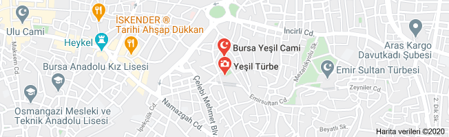 yeşil türbe haritası