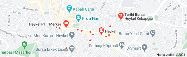 Bursa Heykel nerede haritası